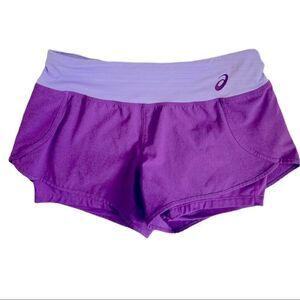 ASICS Athletic Running Shorts Dark Purple Light Purple Women’s Size Small (S)